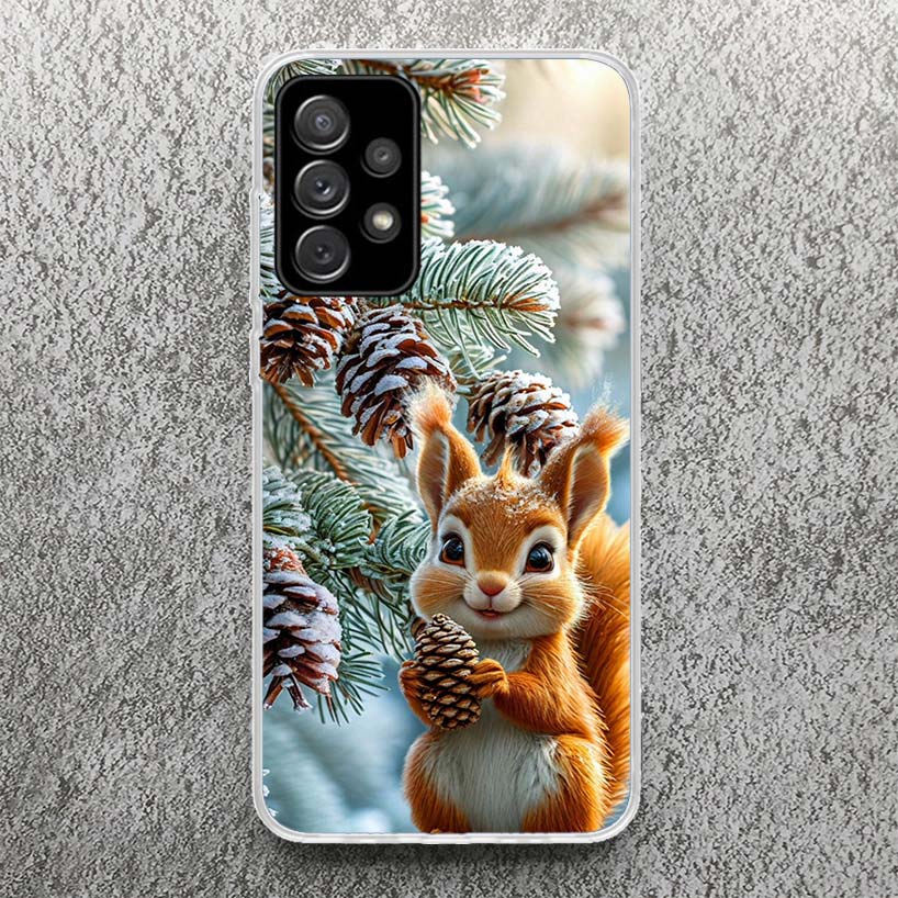 Animal Squirrel Print Soft Case for Samsung Galaxy A52 A51 A50 A42 A32 A22 A12 Phone Shell A41 A31 A21S 71 A30S A20S A10S A40 A3