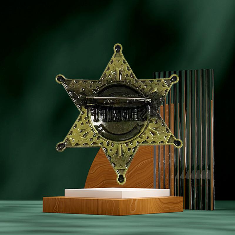 S.U.A. Broșă Insignă Șerif Stea cu șase colțuri Pin Onoare Securitate Publică Creativ Exquis Insignă Mică