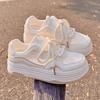 Summer women's shoes little white shoes women's 2025 new breathable mesh shoes versatile niche bread shoes platform sports board shoes