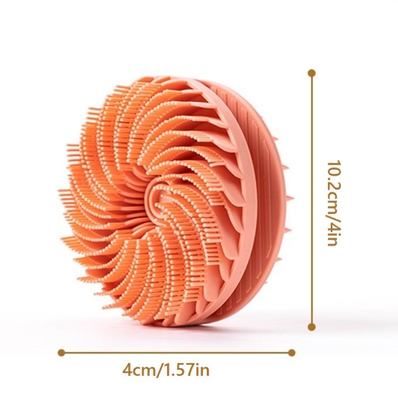 Silicone Body Scrubber Loofah Double-Sided Bath Brush,Shower Scrubber And Scalp Massager Shampoo Brush For Kids Women Men