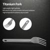3 Pcs/Set Wear Resisting Titanium Spork Lightweight Titanium Spoon  Office Settings