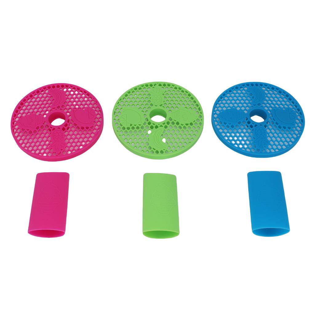 3 Pack Handle Cover Drip Tray Set, Slushie Machine Accessories Suitable for FS301 FS300 Silicone Glow in Dark Drip Trays