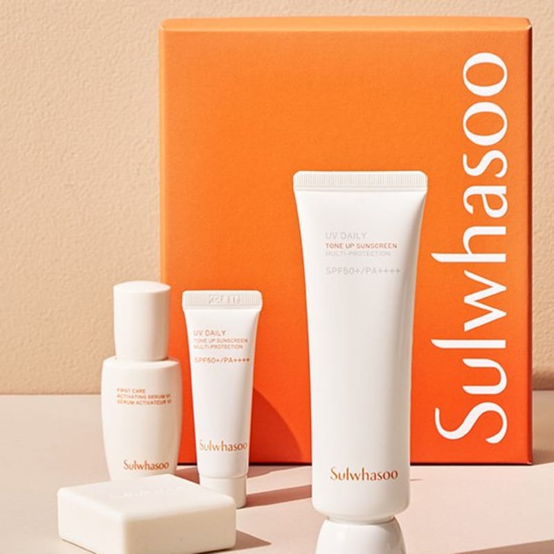 [Sulwhasoo] Sangbaek Tone-up Sun Cream 50ml Set