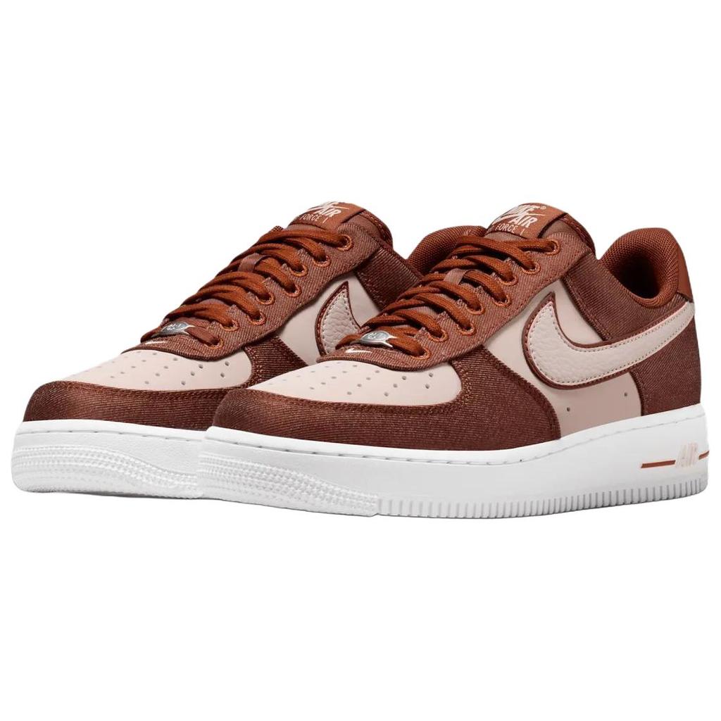 Nike Air Force 1 07 SE Comfortable Fit Non-Slip Skate Shoes Women Sneaker Dark-Brown Red IB6642-200