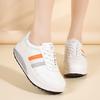 Women's Loafers Sneakers Height Increase White Leather Platform Casual Thick Sole Elevator Shake Shoes