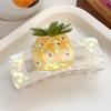 Cute Fruit Acetate Claw Clip Sweet Ponytail Shark Clip Lovely Strawberry Shark Clip  Girls