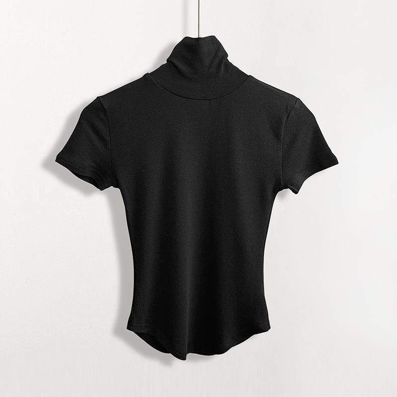 Korean Dongdaemun Sexy Spicy High Neck Slimming T-shirt