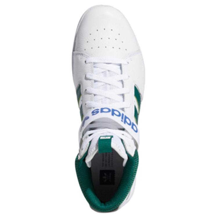 Adidas Originals Vrx Mid Leather Slip Resistant Durable High Top Skate Shoes Men Skate Shoes White Green FV0405
