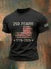 Mens USA 250th Us Flag Freedom 17762026 Print T Shirt Casual Short Sleeve O Neck Tee Summer Trendy Tops