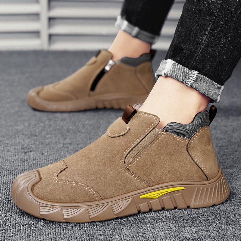 Northeast Men's Winter Fur-Lined Snow Boots: Non-Slip, Thick Cotton, Stylish Sports Footwear