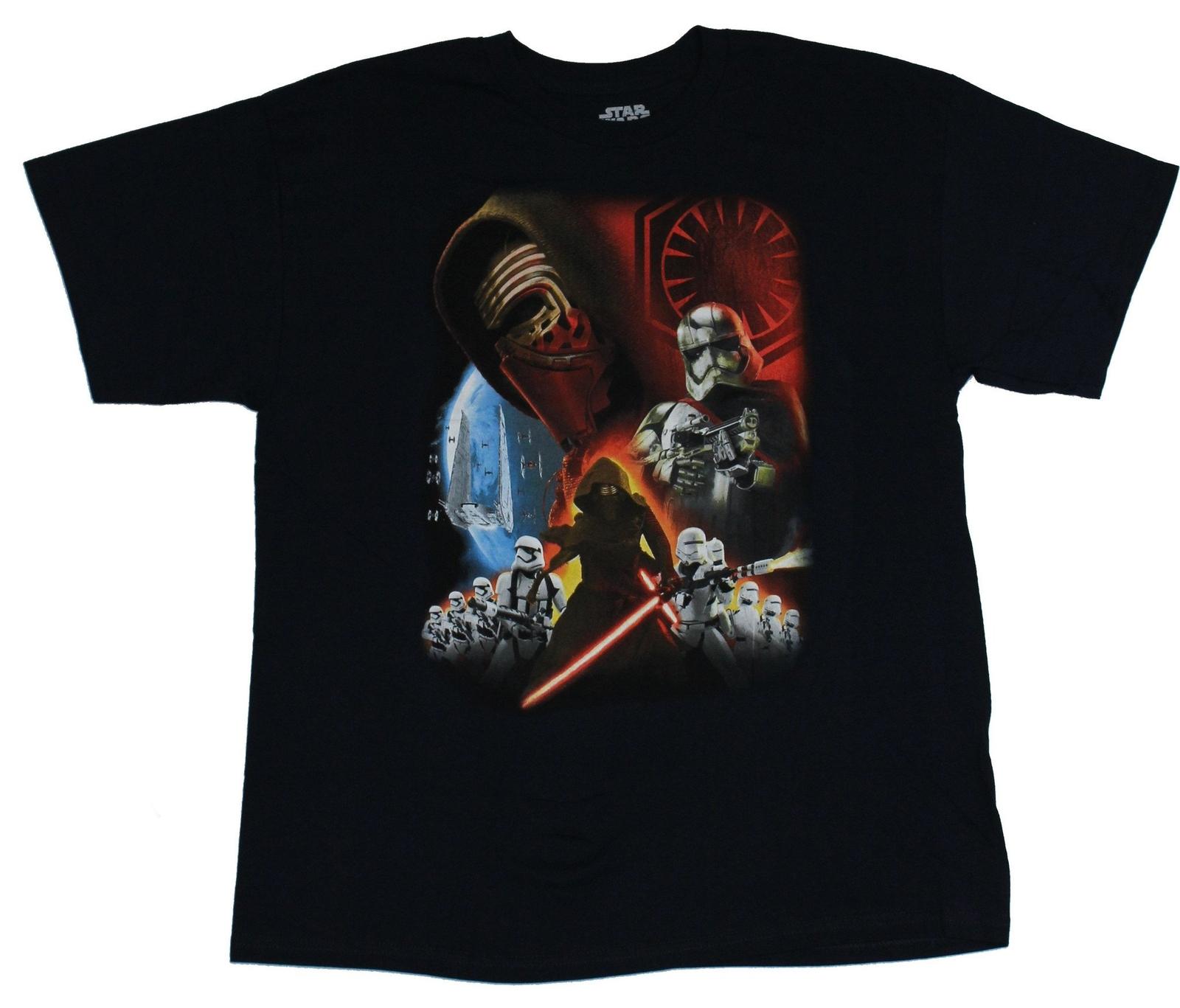 Star Wars Force Awakens Mens T-shirt Kylo Ren Stormtroopers Action Collage S