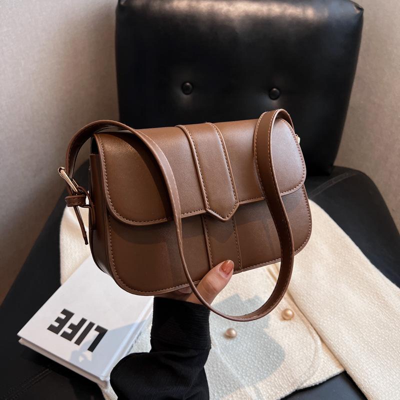Small square bag women's messenger high-end splicing single shoulder underarm bag trendy messenger bag women's large-capacity simple women's bag