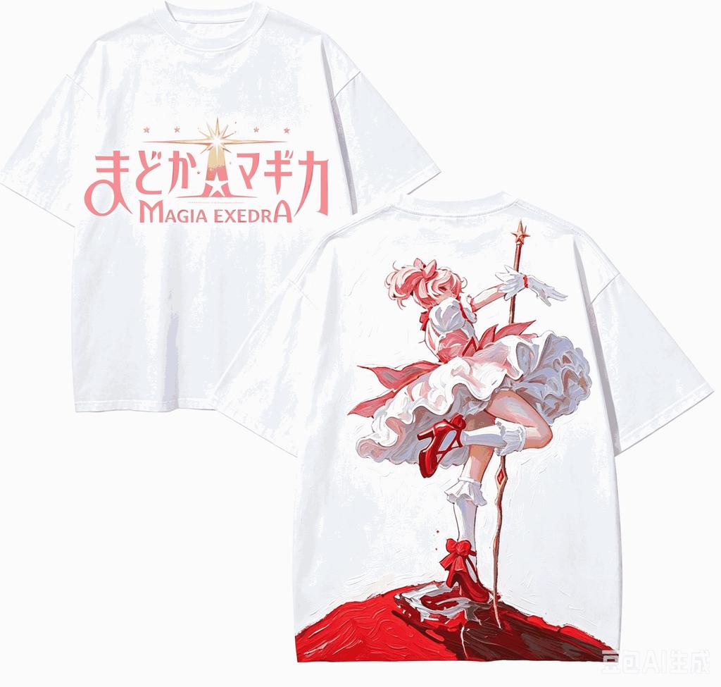 Puella Magi Madoka Magica Anime Lover TShirt Harajuku Cotton NewModel High Street Retro Fashion Unisex Oversized High Quality