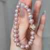 Sweet style pink Fritillaria flower bracelets for women purple pearl bracelet exquisite gentle style wedding  gift