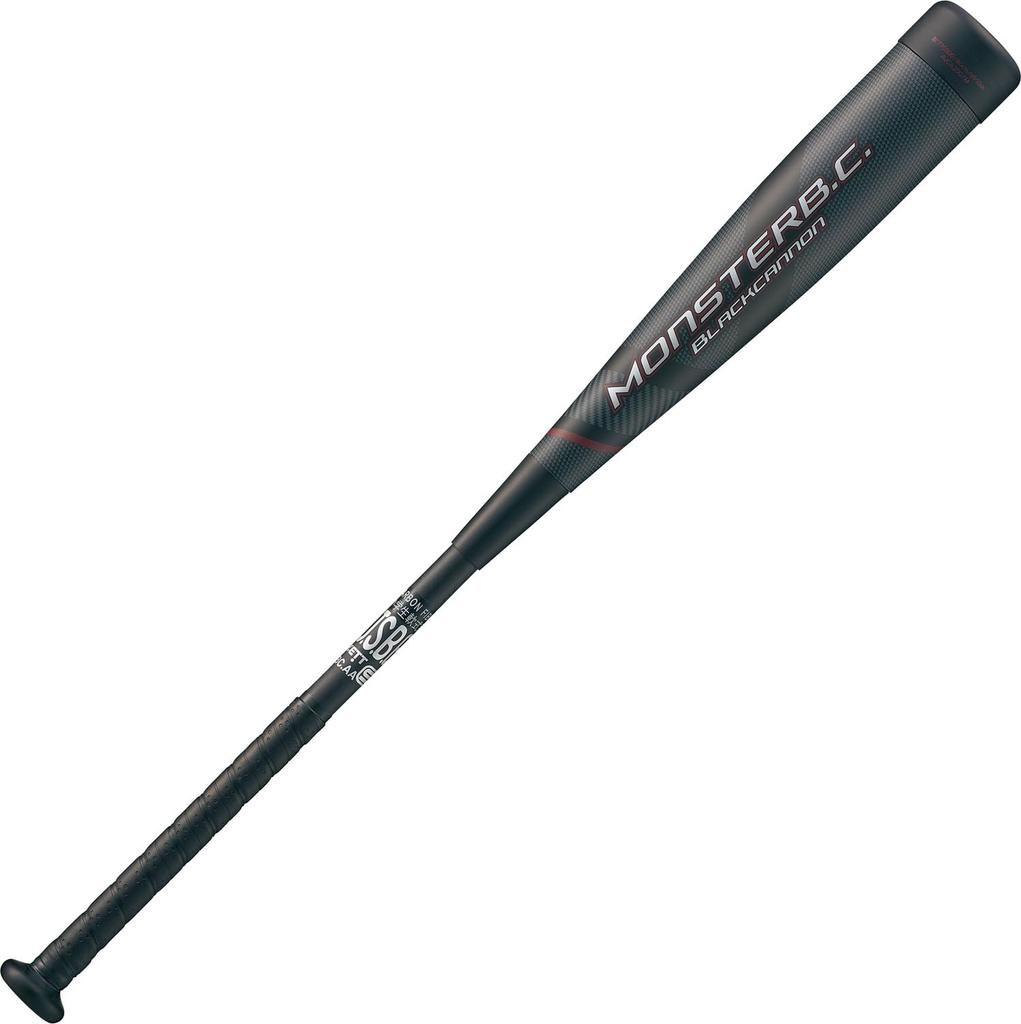 ZETT Youth Baseball Softball Bat MONSTER B.C. Made of FRP (Carbon + Urethane Foam In the Hitting Part) 80cm 620g Average Black (1900) Made In Japan
