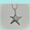 Bohemian Starfish Necklace Stainless Steel Snake Chain Minimalist Jewelry For Women Men