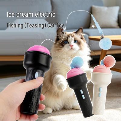 Electric Fur Ball Launcher: Interactive Cat Teaser Toy