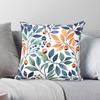 Watercolor Flat Leaves Berries Pillowcase Polyester Linen Velvet Pattern Zip Decorative Pillow Case Sofa Cushion Cover