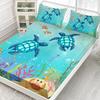 Ocean Turtle Pattern Sheet Three-Piece Digital Printing Bedding Sheet Three-Piece Children Adult