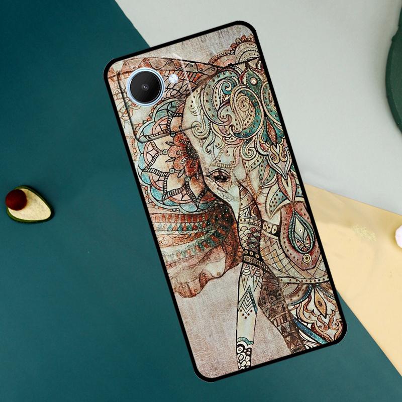 Elephant Mandala Aztec For Realme 15 14 10 11 12 13 Pro Plus C65 C67 C71 C63 C61 C55 C51 C53 C75 GT6 GT7 Pro Case