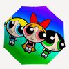 Powerpuff Girls, Cartoon Automatisch Openen en Sluiten, 8-ribs Structuur Draagbare Paraplu, Geschikt voor Mannen en Vrouwen in Alle Seizoenen Perfec