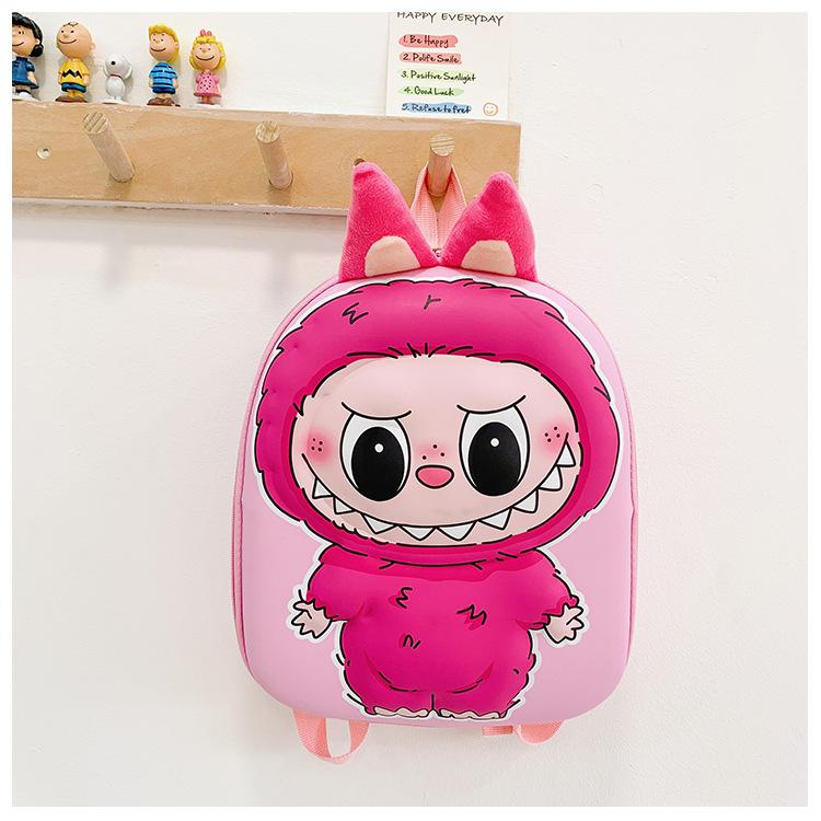 

Милый новый мультяшный детский 11-дюймовый рюкзак с 3D-эффектом и жестким корпусом роза розовый