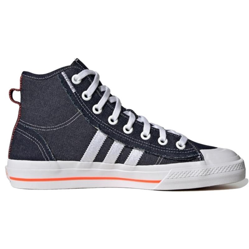 Adidas Nizza Hi Rf Navy Denim White Sneakers H67835
