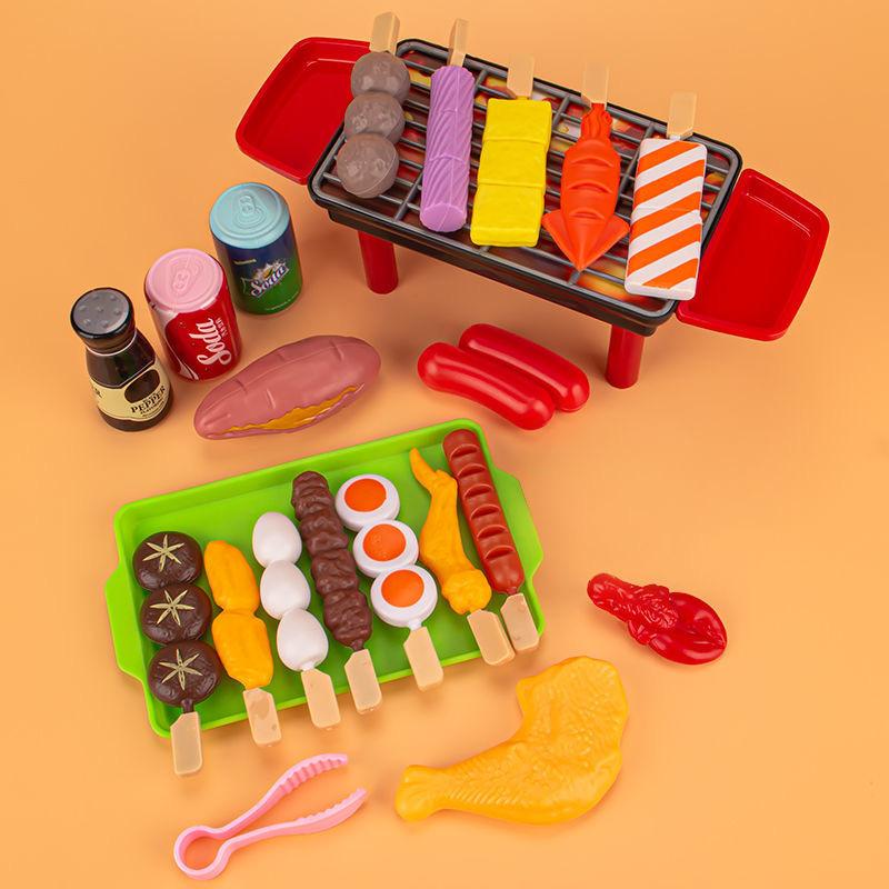 Children'S Play House Barbecue Toys Bbq Barbecue Set Kitchen Barbecue Skewers Simulated Food Barbecue Skewers Incense