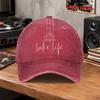 Lake Life Graphic Washed Baseball Cap Unisex Casual Outdoor Sun Hat for Daily Wear
