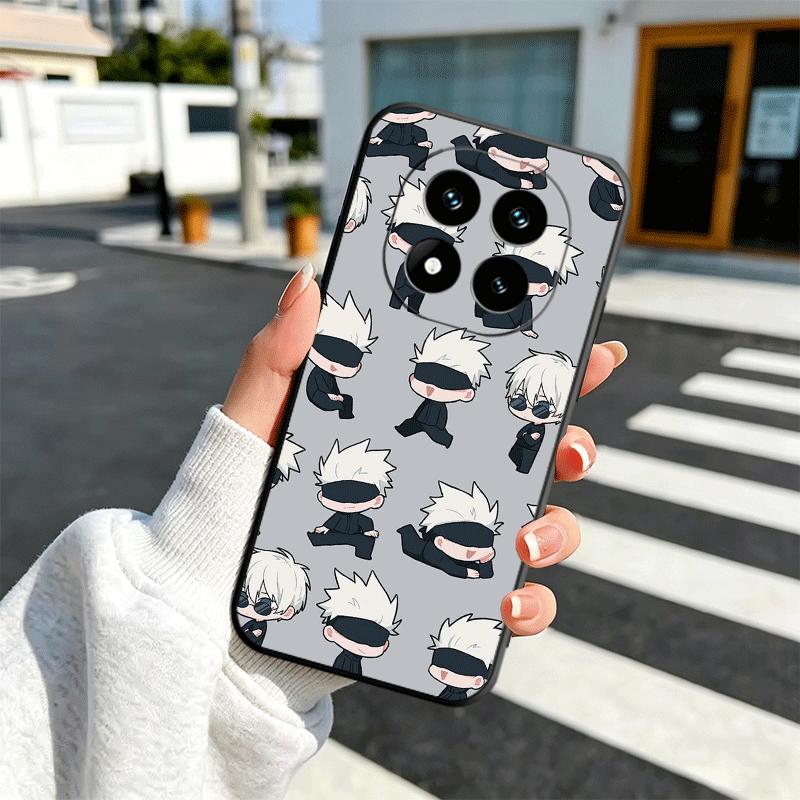 Cartoon Cute JUJUSU Anime Soft Phone Case for Xiaomi Redmi Note 12 13 14 15 Pro Plus 11 12S 11S 11T 10 4G Black Cover Back Shell