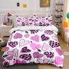 "Romantic Hearts Pattern Gift Set"  Kid's and Adults' Bedroom Decor, Exquisite Three-piece Bedding Set Gift