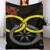 Wheel of Time Telaranrhiod and Symbols Throw Blanket Warm Plush Fuzzy Blanket for Living Room