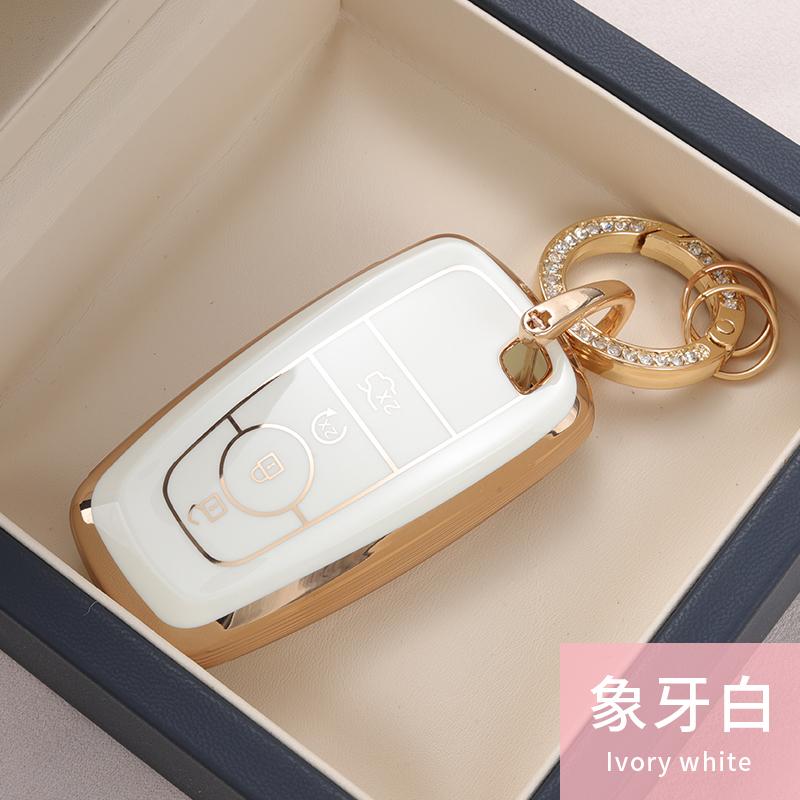 Styling Mouldings Car Key Case Cover Protect Shell Bag For Ford Fusion Mustang Explorer F150 F250 F350 EcoSport Edge S-MAX Range