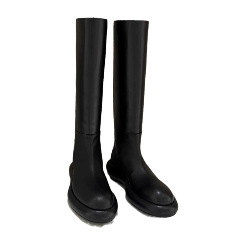 Straight Knight Boots Women's New Autumn and Winter 2025 Thick-soled Round Head Thin Boots But Knee Long Boots High Boots