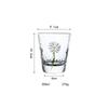 1 pezzo INS Stampa Tazza Trasparente Fiore di Libbra Tazza di Vetro Stile Nordico Colazione Latte Succo di Vetro Resistente Al Calore Caffè Tè Tazza di Acqua