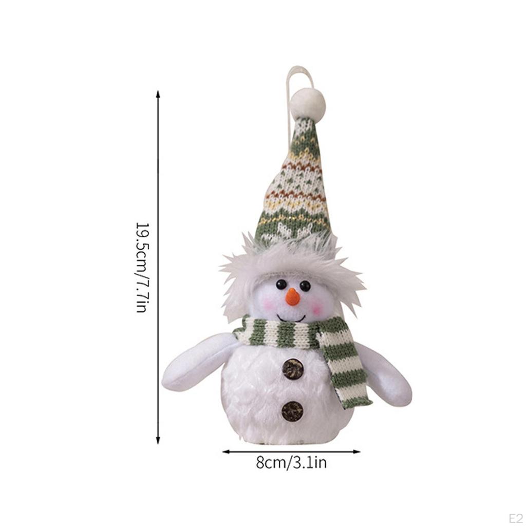 Illuminated Holiday Plush Toy Snowman Figurine for Indoor Decoration
