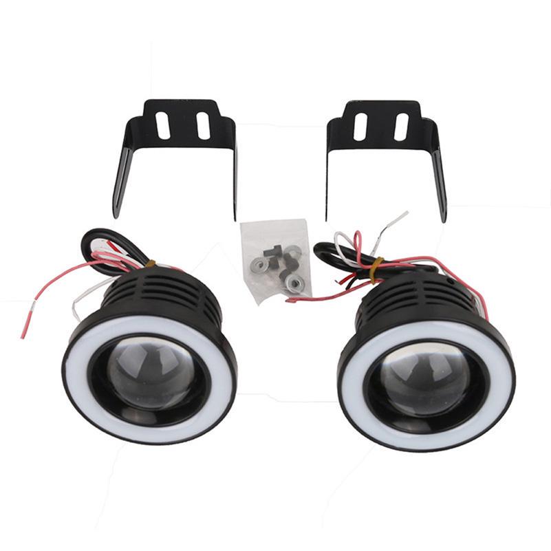 2pcs COB Xenon White LED Angel Eye Fog Lights 30W Truck Lamp