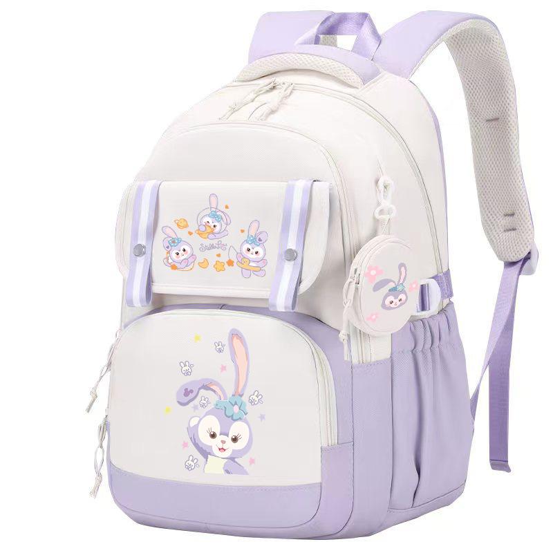 Campus Versatile Student School Bag Sweet Small Fresh Printed Backpack Macaron Color