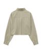 THE SATURDAY EVENING POST Basic Crop Shirts_Beige