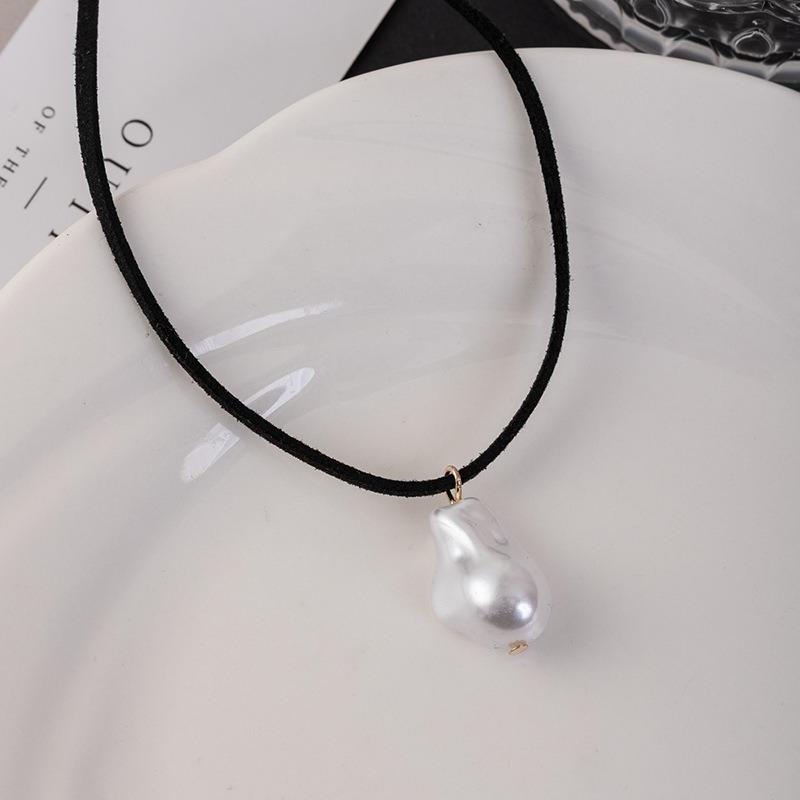 Special-shaped water drop pearl pendant baroque rope chain adjustable hokr jewelry multi-layer necklace