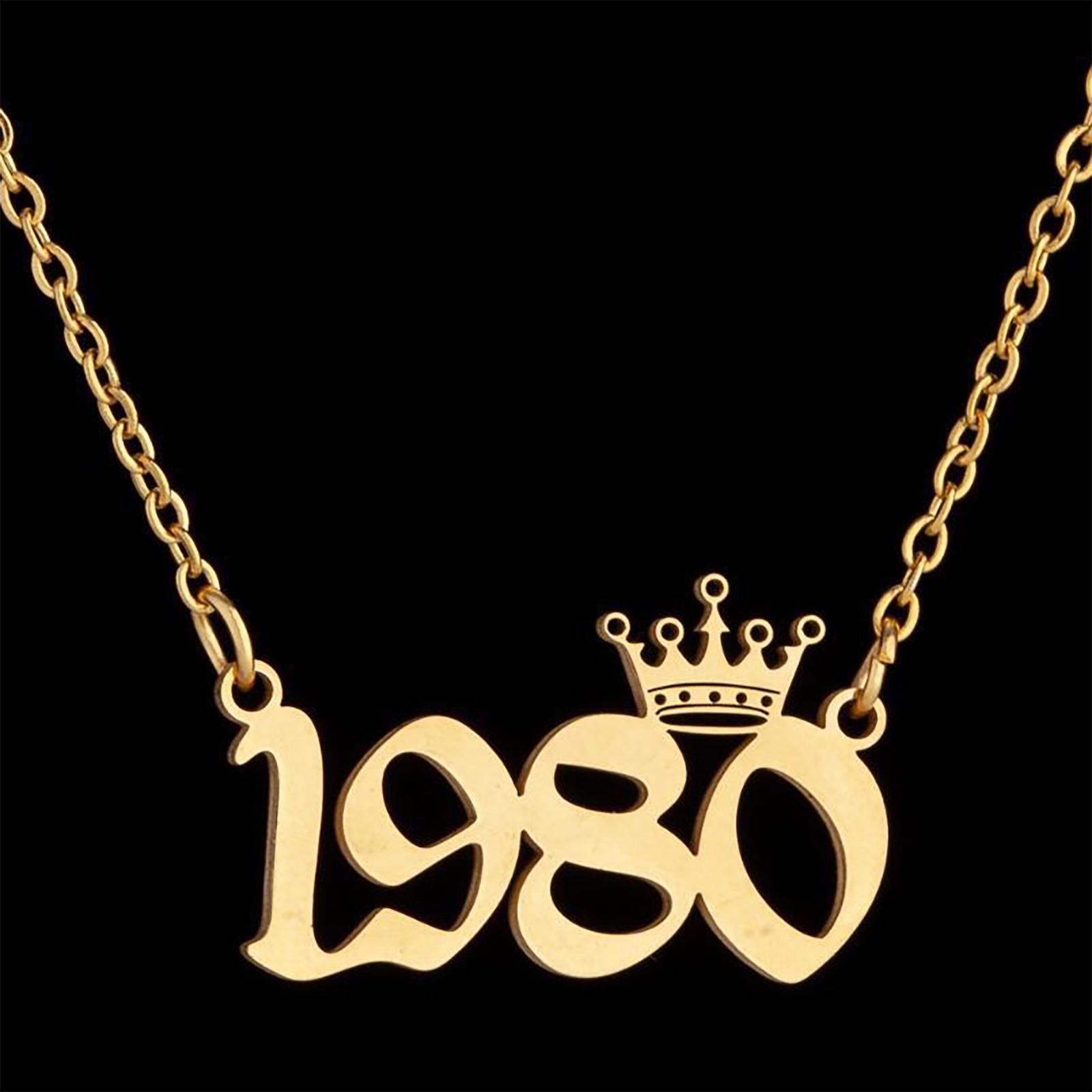 

Fashion Pendant Lady Necklace Girls Digital Necklace One Size