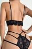 Women's Fashion New Underwear Sets Women's Black Lace Cut-Out Detailed Stylish Bra And Panty Set