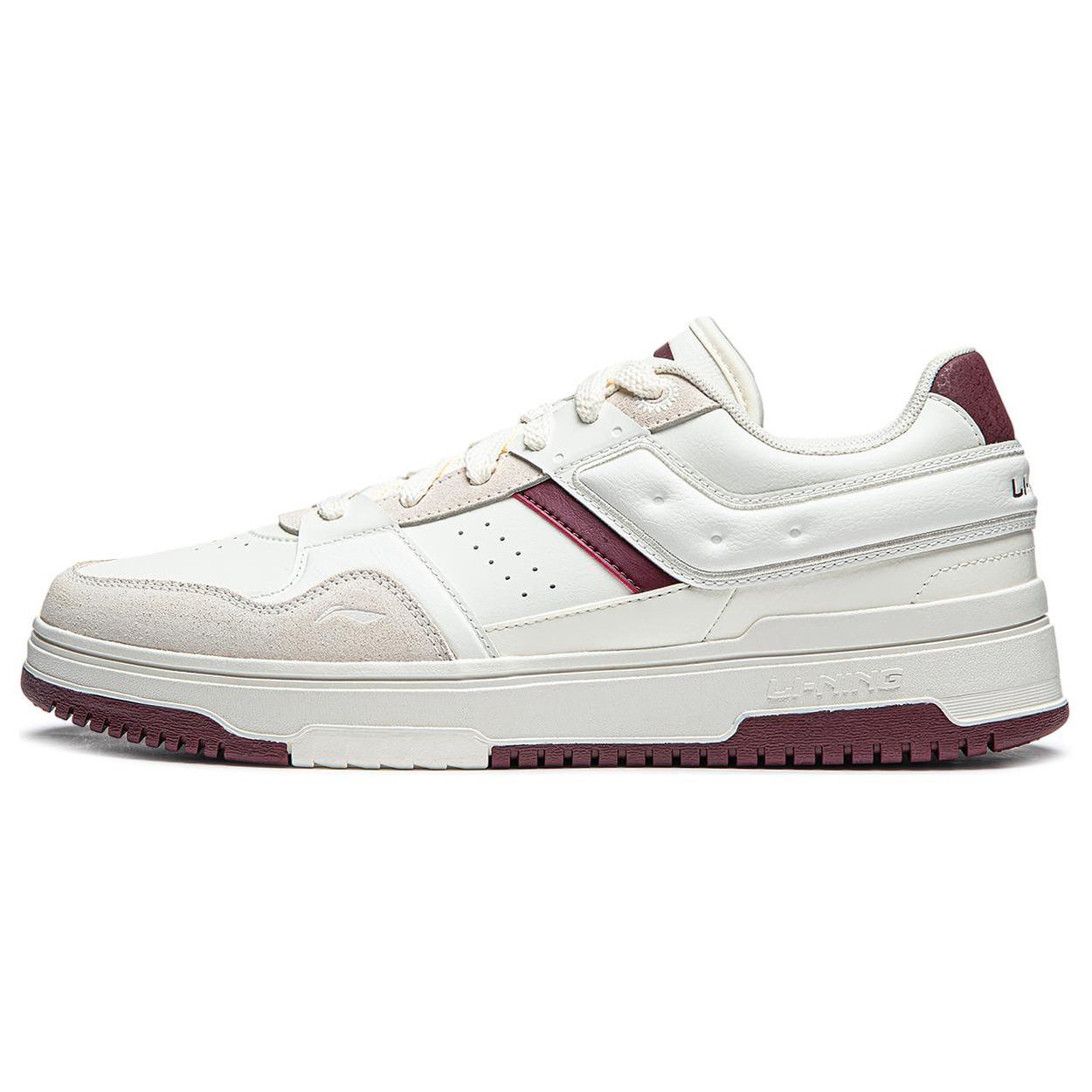 

New LiNing Tianji 2.0 Slip Resistant, Abrasion Resistant, Lightweight, Breathable Low top Skateboard Shoes Men s White Red AGCU193-6 39.5