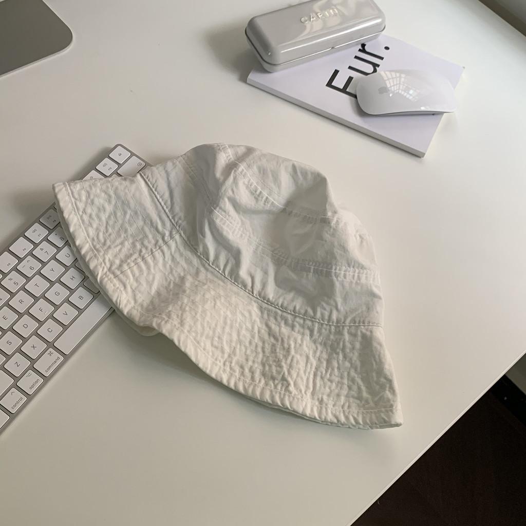 Beach Stylish Bucket Hat For Women Japanese Style Breathable Cotton Sun Protection