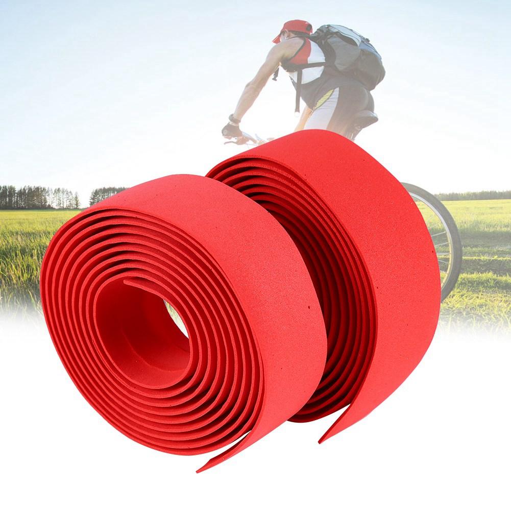 2pcs Cycling Road Bike Handlebar Grip Wrap Tape 2 Bar Plugs(Black+White)