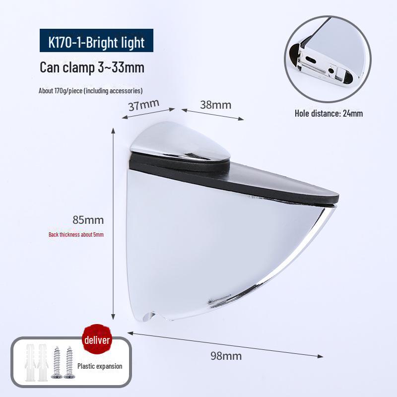 F-shaped Duckbill Glass Clamp for Bathroom/Kitchen 