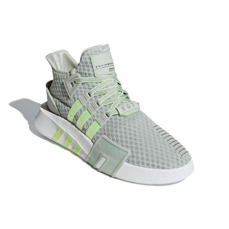 Adidas Originals Eqt Bask Adv Retro Cómodo Absorción de Impactos Antideslizante Media Caña Zapatos Casuales de Estilo de Vida Unisex Zapatos Casuales Verde Gris BD7783