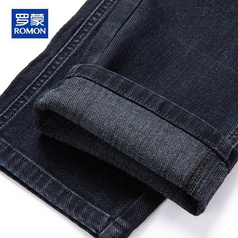 ROMON Men's Straight Fit Stretch Business Casual Jeans