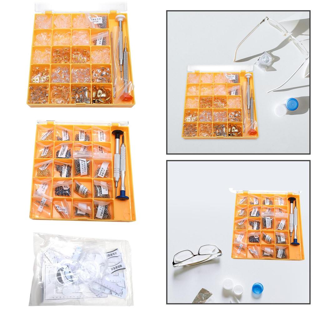 Eyeglasses Repair Set Screw Nose Pads Glasses Repair Set for Spectacle Accessories