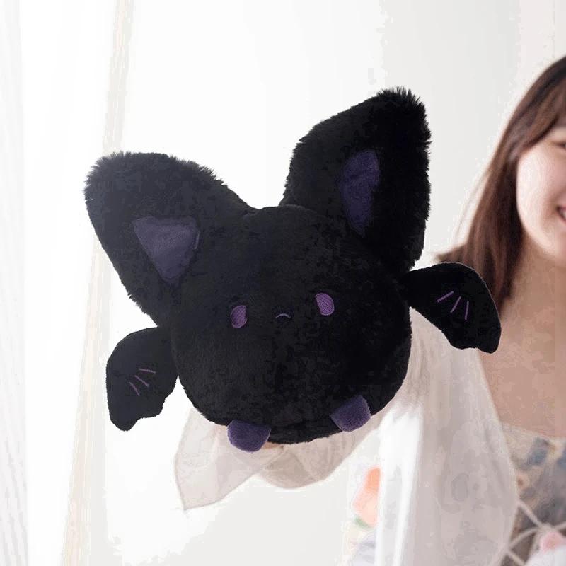 20Cm Kawaii Plump Bats Plush Toys Stuffed Animal White Black Bat Soft Doll Cute Hallowmas Gift